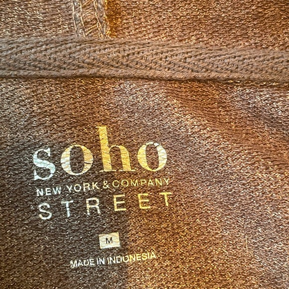 Soho Street Gray Hooded Sweatshirt Dress Size Medium - Picture 3 of 3